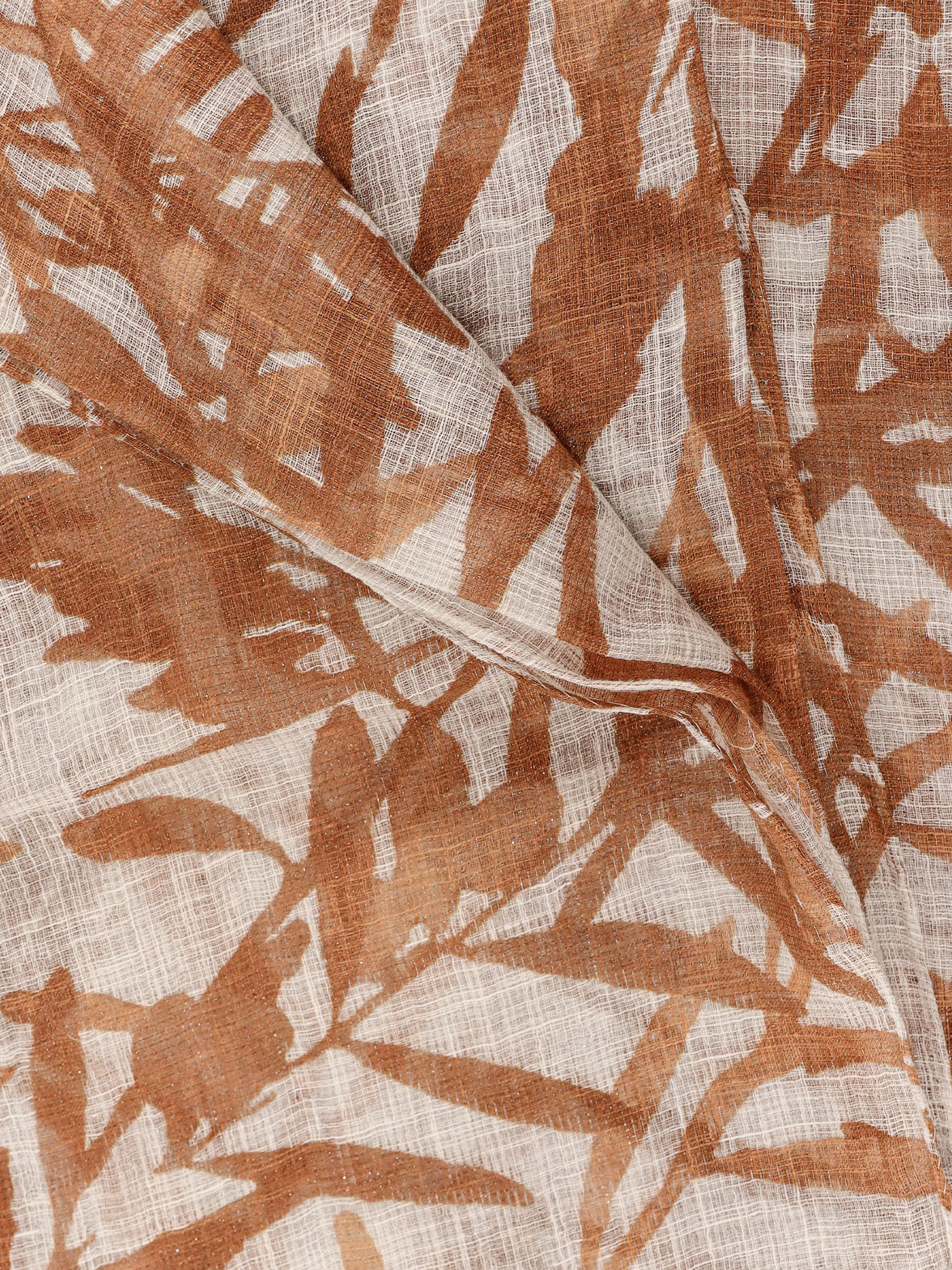 Shop Brunello Cucinelli Floral-print Scarf In Brown