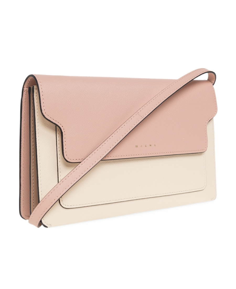 Marni Three-compartment Pouch Bag In Nude