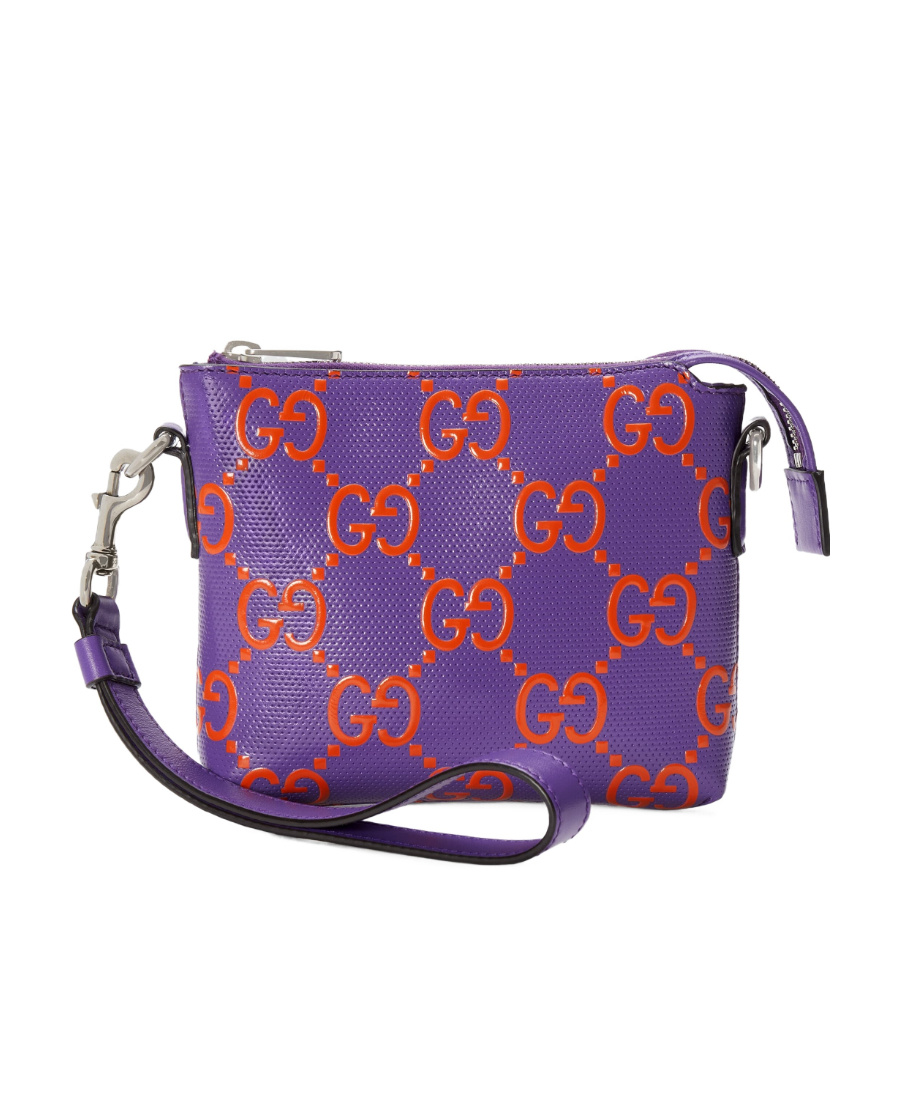 Shop Gucci Printed Embossed Small Shoulder Bag