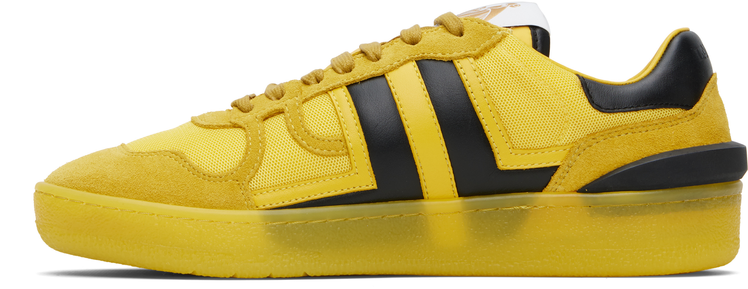 Lanvin Clay Sneakers In Yellow Suede And Fabric In Yellow
