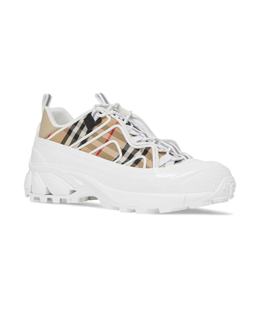 Burberry Arthur Vintage Check Sneakers In White