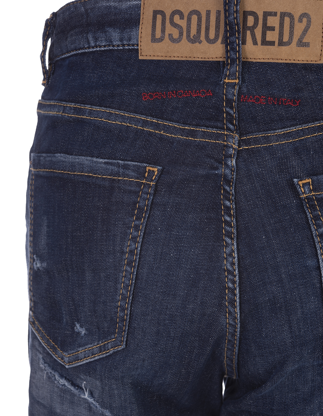 DSQUARED2 DISTRESSED-EFFECT HIGH-WAISTED JEANS