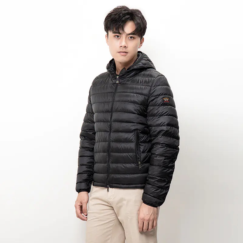 Paul & Shark Logo Down Jacket In Black