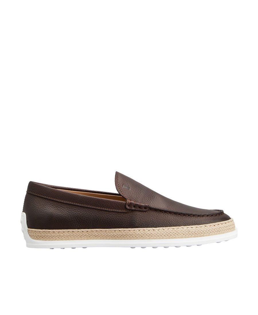 Tod's Almond-toe Leather Loafers In Black