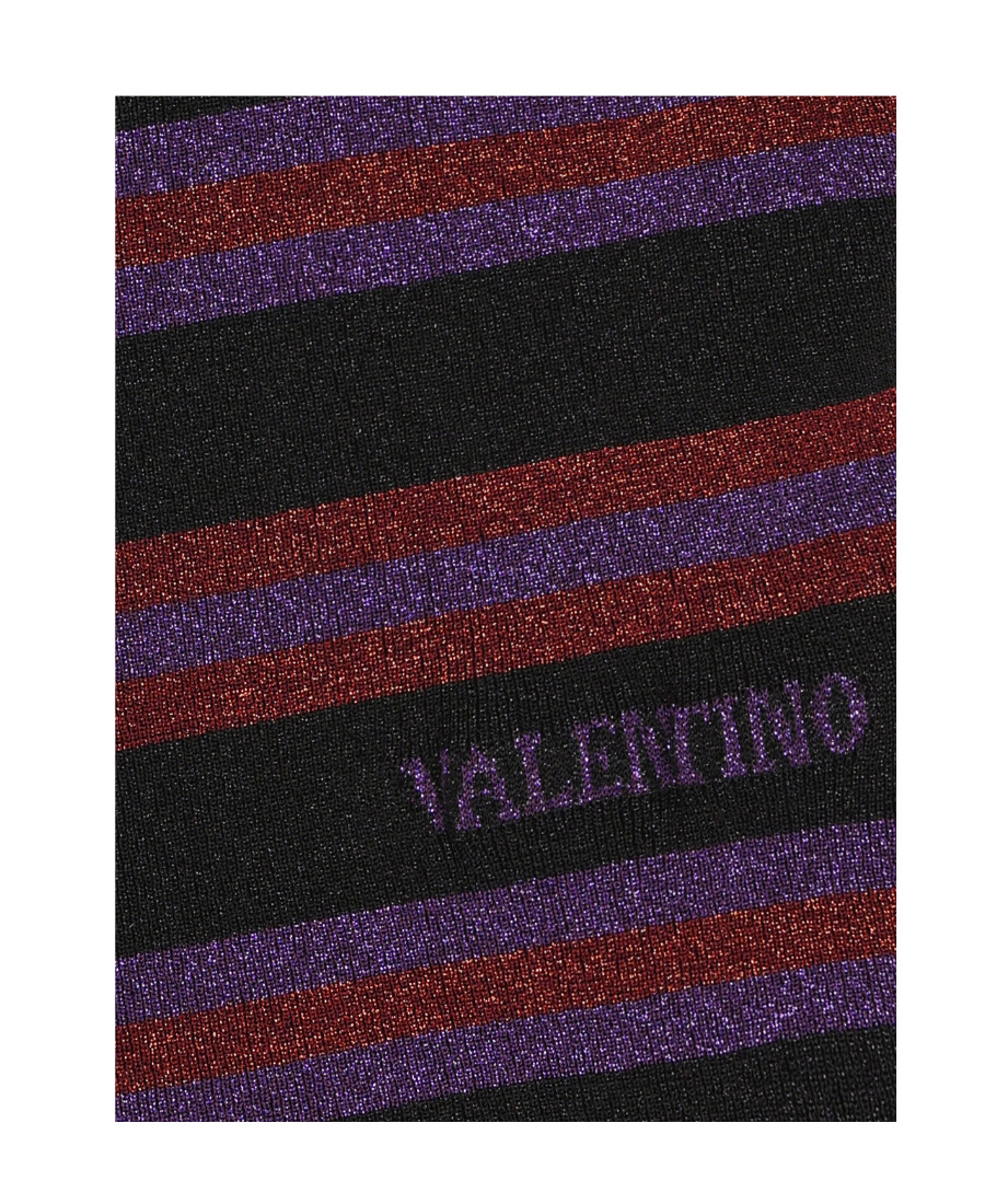 Valentino Logo Stripe Knitted Vest In Multi
