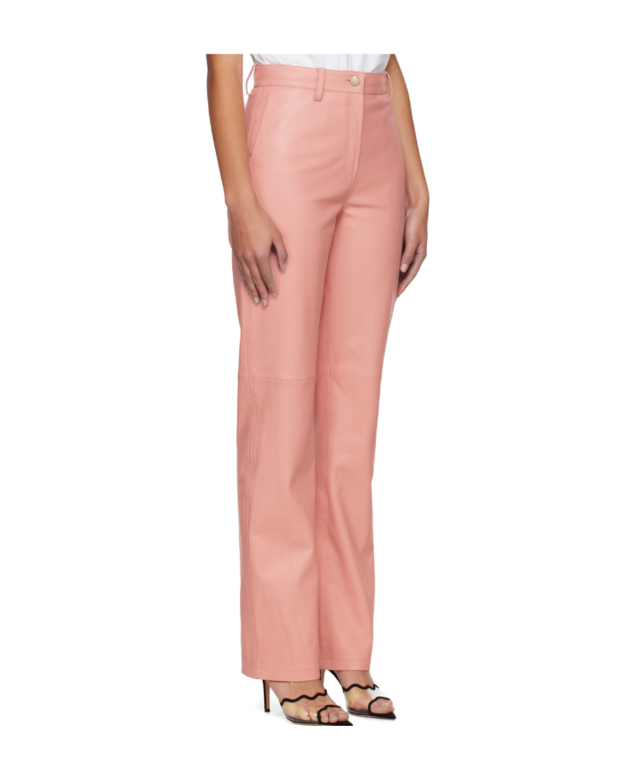 Magda Butrym Belt Ring Casual Pants In Pink