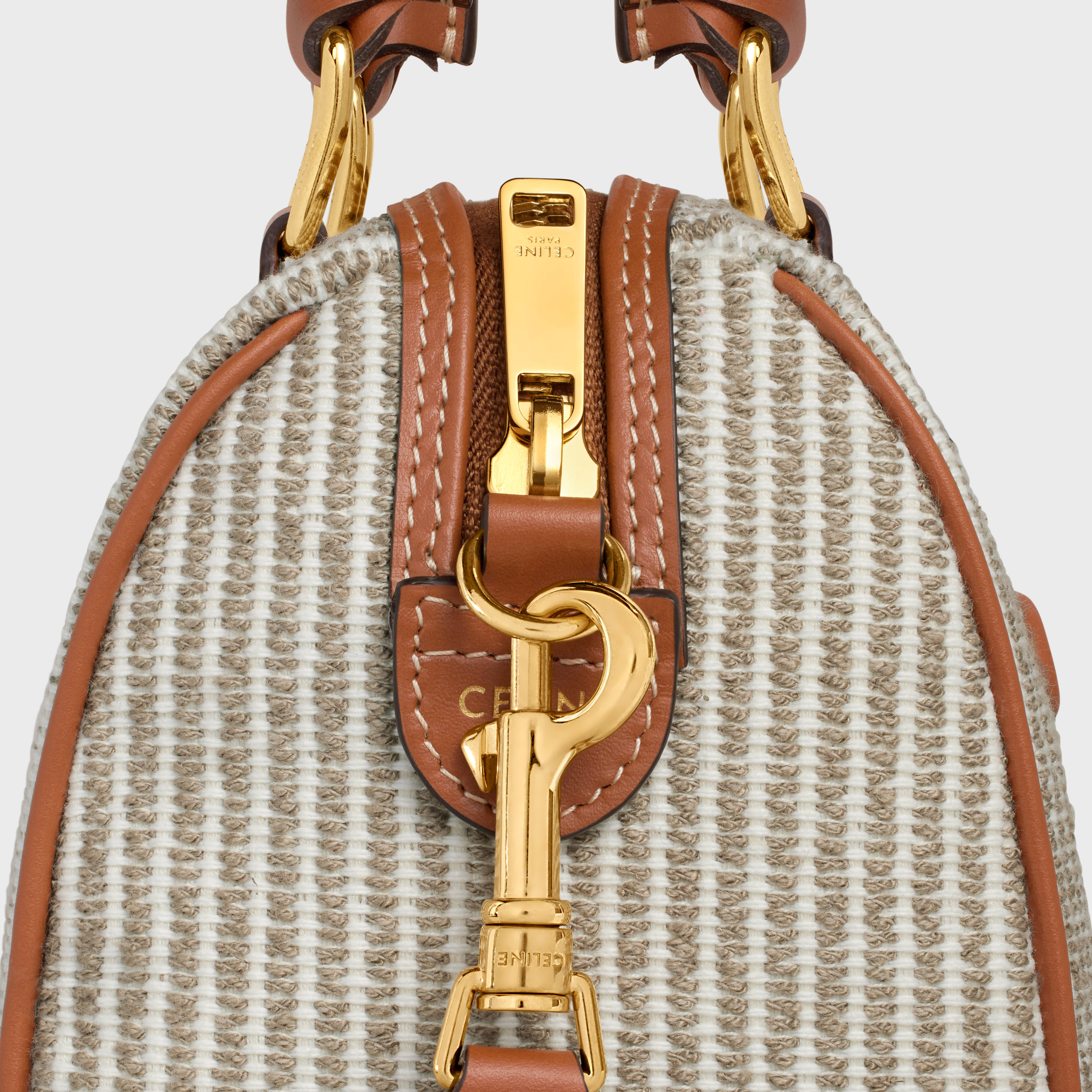 Celine Boston Cuir Triomphe Small Shoulder Bag In Nude