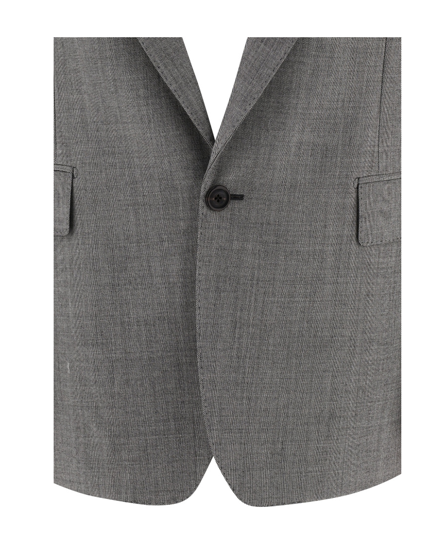 Alexander Mcqueen Alexander Mc Queen Single Breasted Wool Blazer In Gray
