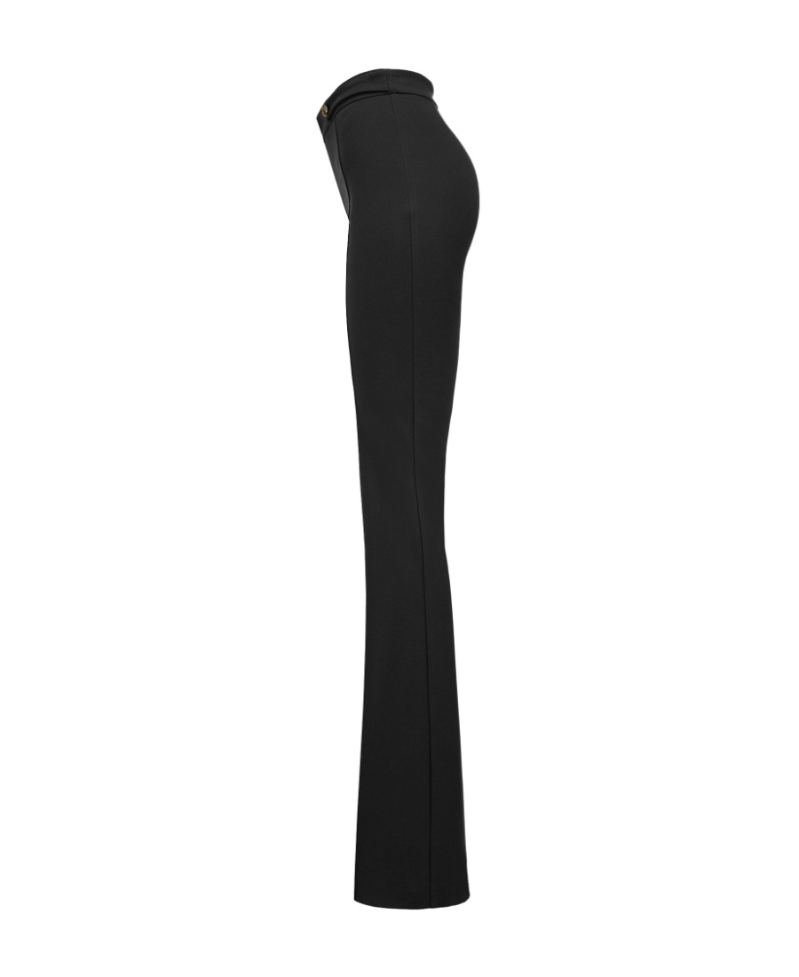 Pinko High-waist Flared Trousers In Black