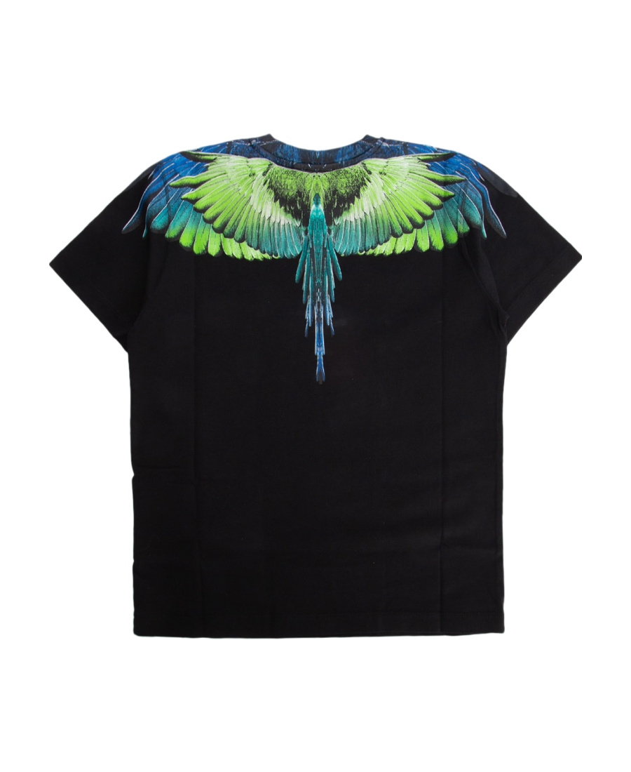 Marcelo Burlon County Of Milan Wings-print Organic-cotton T-shirt In Black