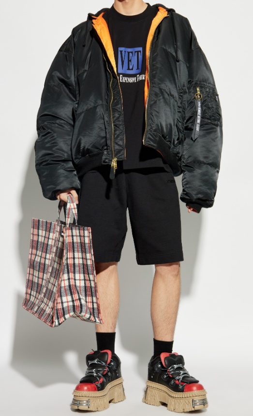 Vetements Black Logo Sweatpants In Black