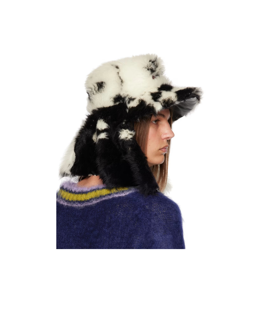 Marni Logo Patch Hat In Multicolor