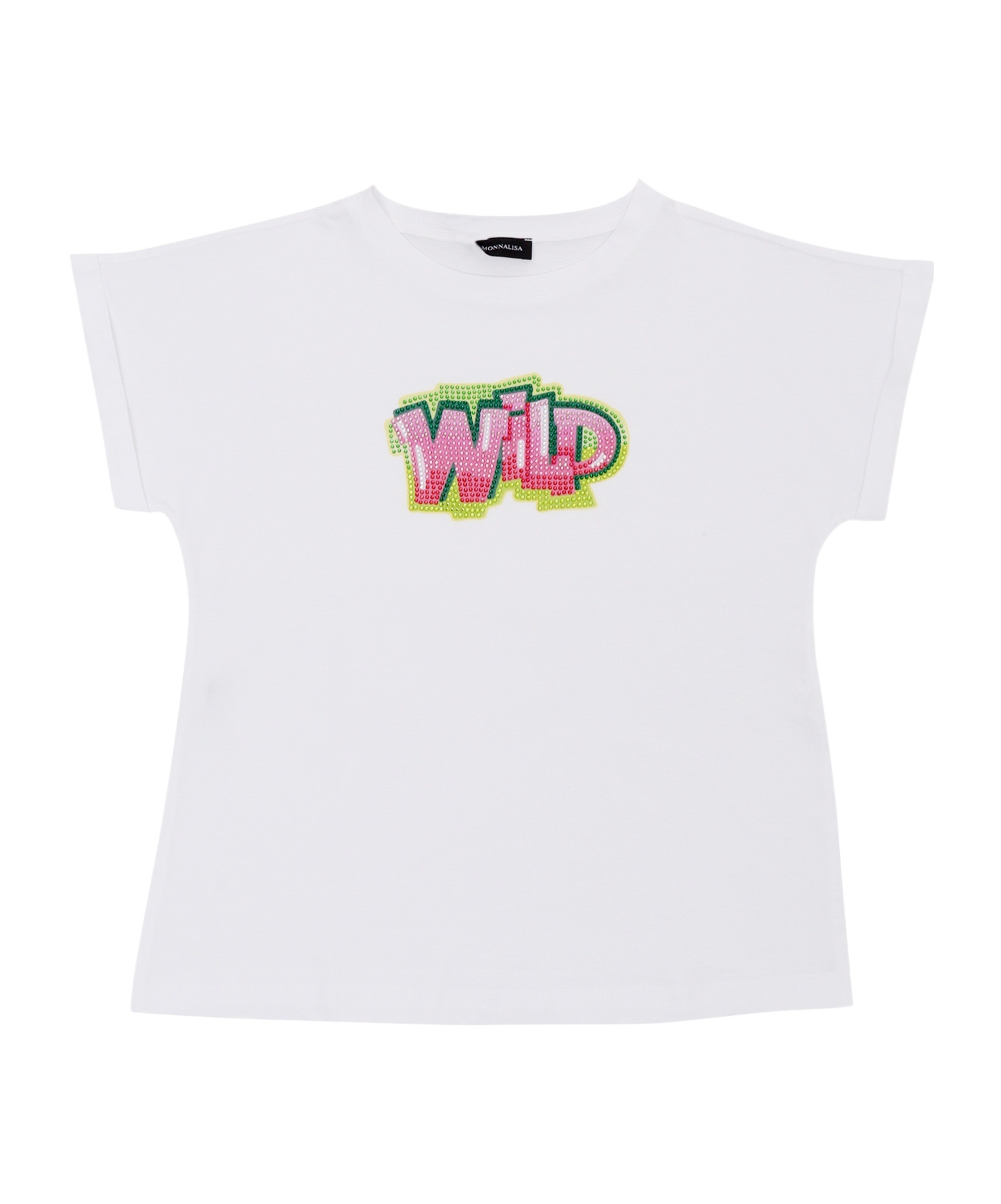 Monnalisa Embellished Graphic-print T-shirt In White