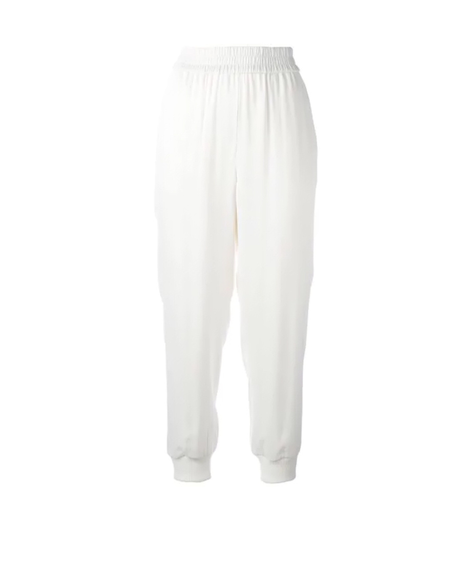 Dkny Loose Waist Casual Pants In White