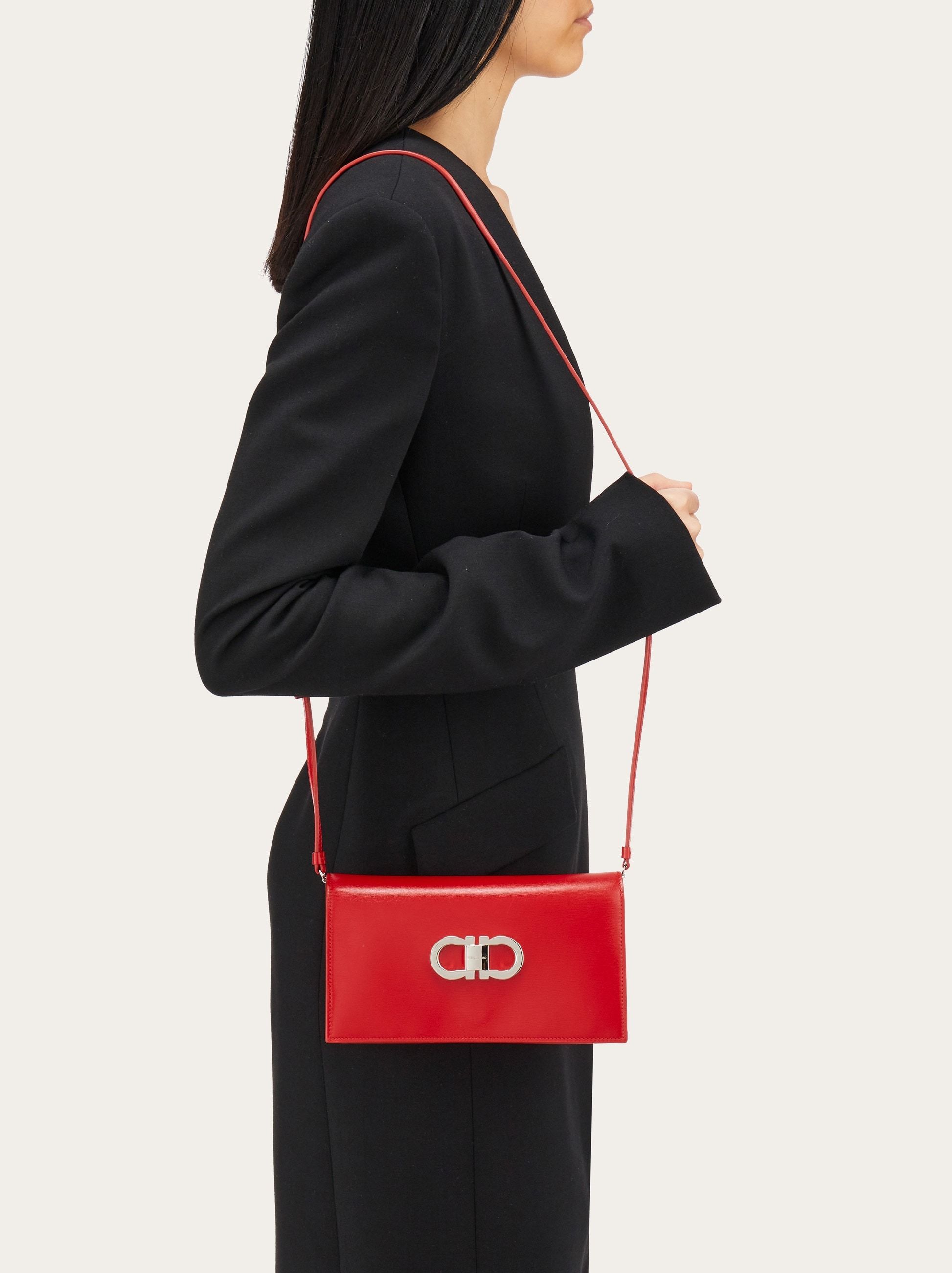 Ferragamo Double Gancini Mini-bag In Red