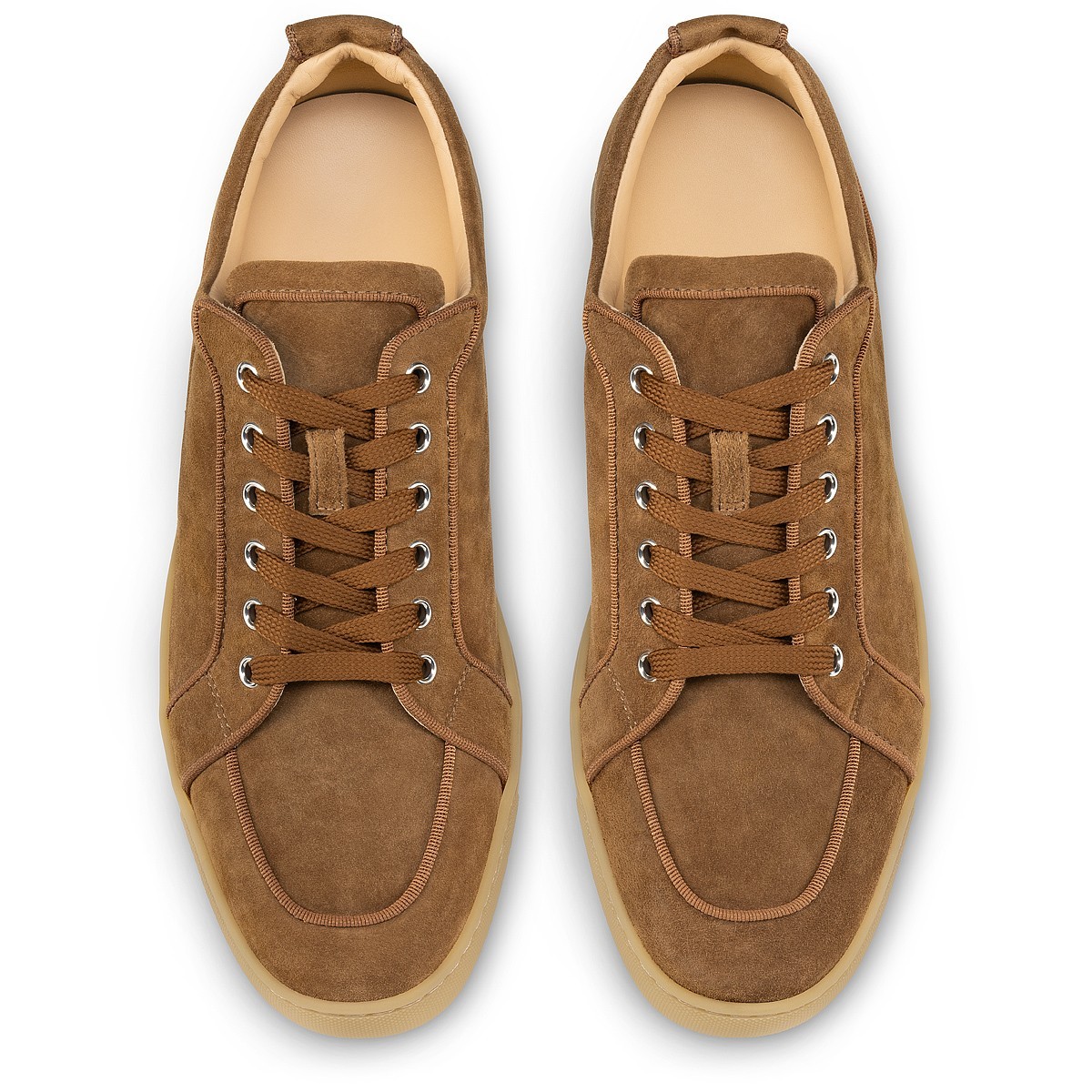 Christian Louboutin Louis Junior Suede Sneakers With Eyelet Detailing