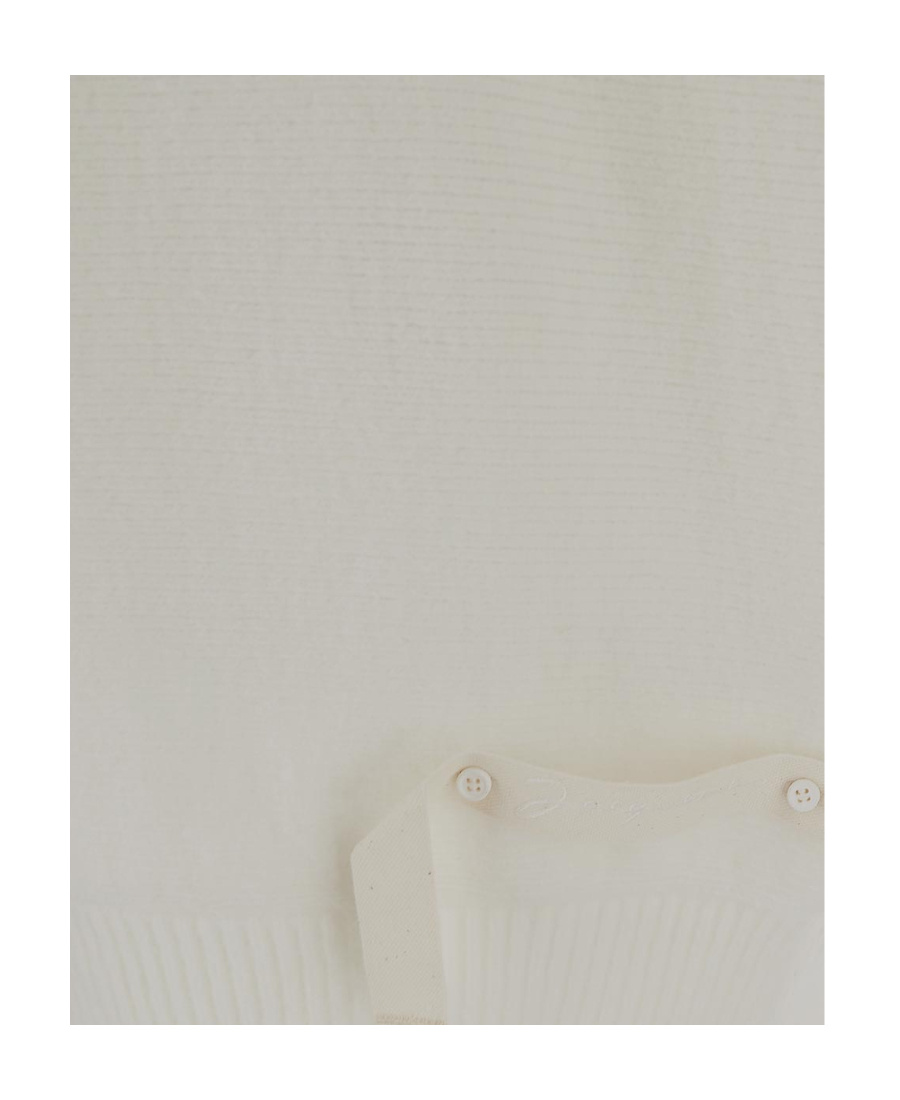 Jacquemus Turtle-neck Knitted Sweater In White