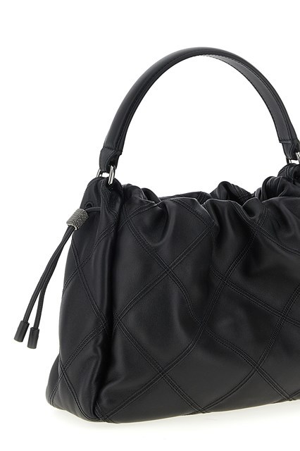 Brunello Cucinelli 'bucket Mellow' Small Handbag In Black