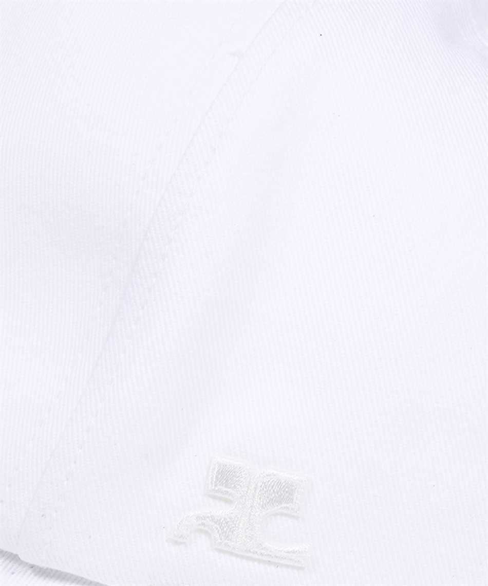 Courrèges Curved-peak Cotton Cap In White