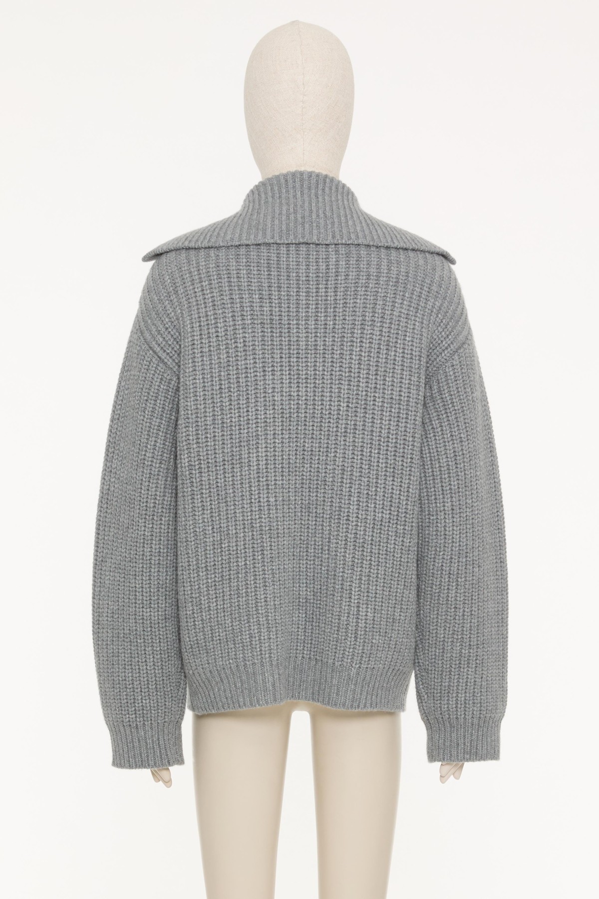 Shop Valentino V-neck Long-sleeved Jumper In Gray
