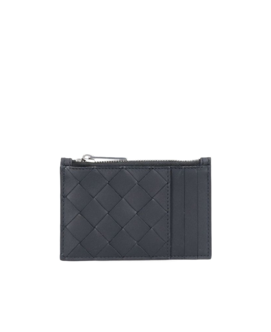 Bottega Veneta Intrecciato Leather Wallet In Blue