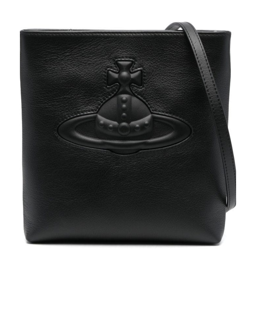 Vivienne Westwood Logo Shoulder Bag In Black