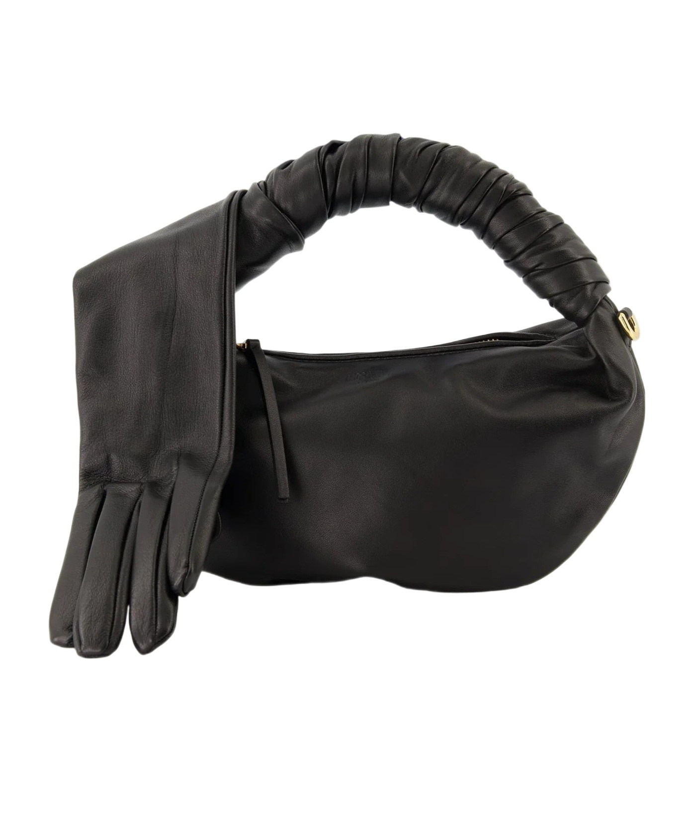 Moschino Glove-handle Leather Tote Bag In Black