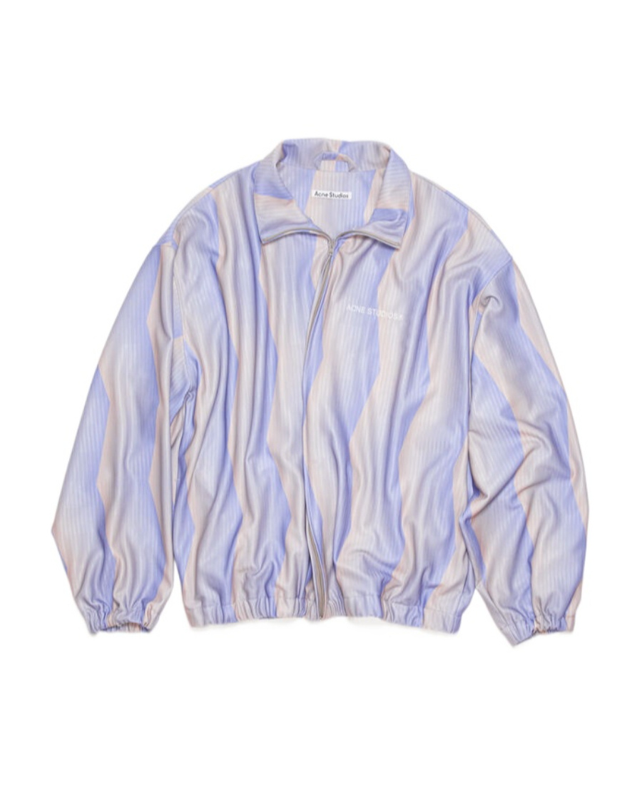 Acne Studios Abstract-print Track Jacket In Purple