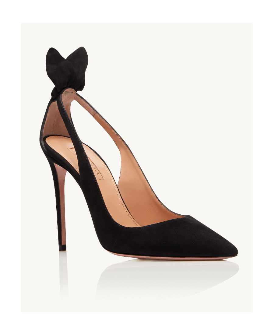 Aquazzura 120mm Bow Tie Pumps In Black