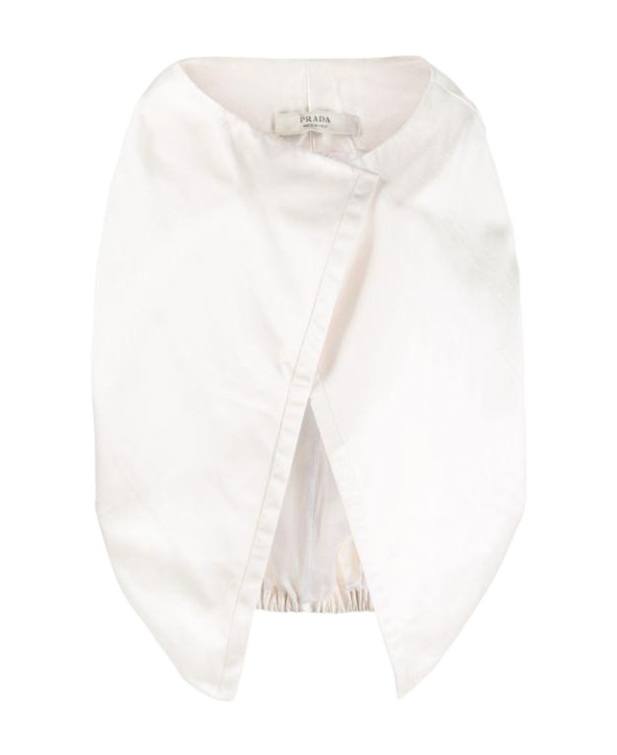Prada Wrap Around Jacket In White