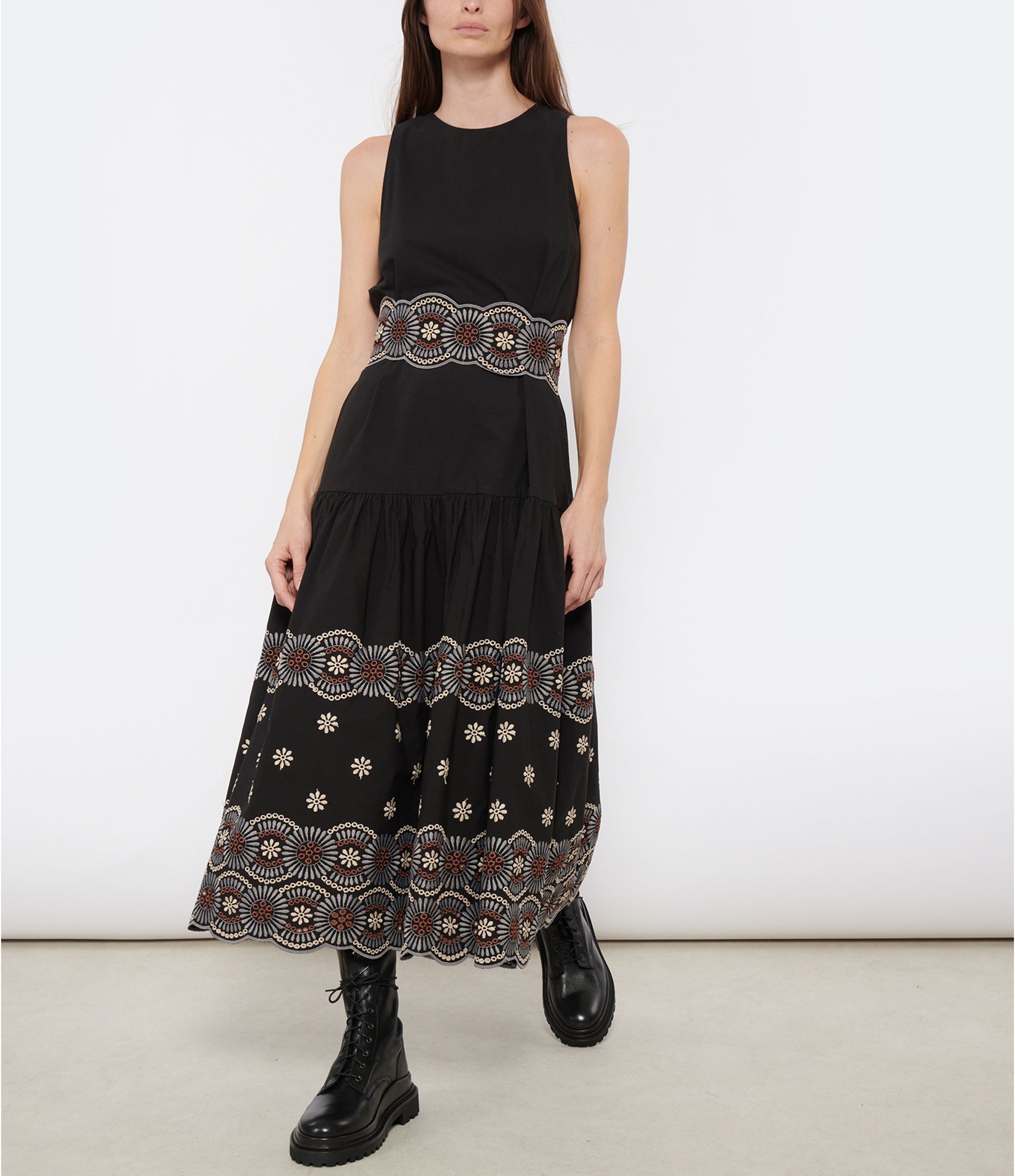 Vanessa Bruno Embroidered Dress In Black