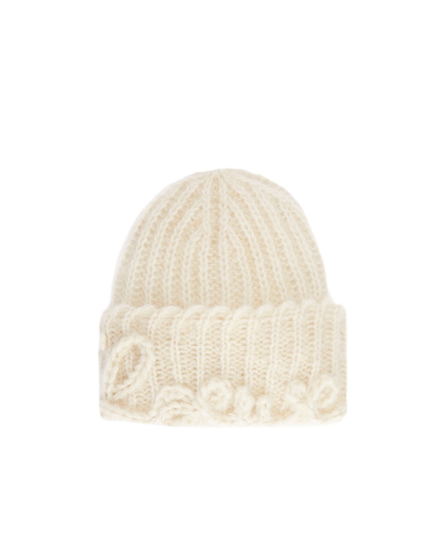 Loewe Logo Wool Hat In White