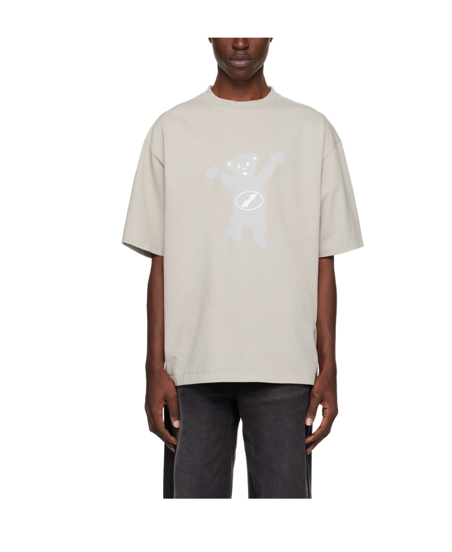 We11 Done Teddy-bear Print Oversize T-shirt In White