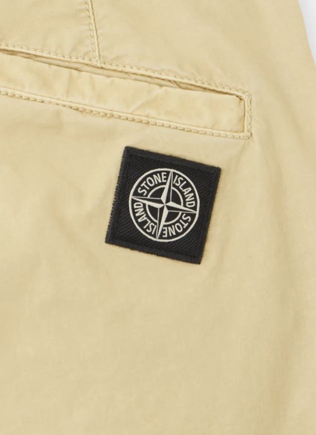 Stone Island Regular Fit Bermuda Shorts With Compass Patch In Nude