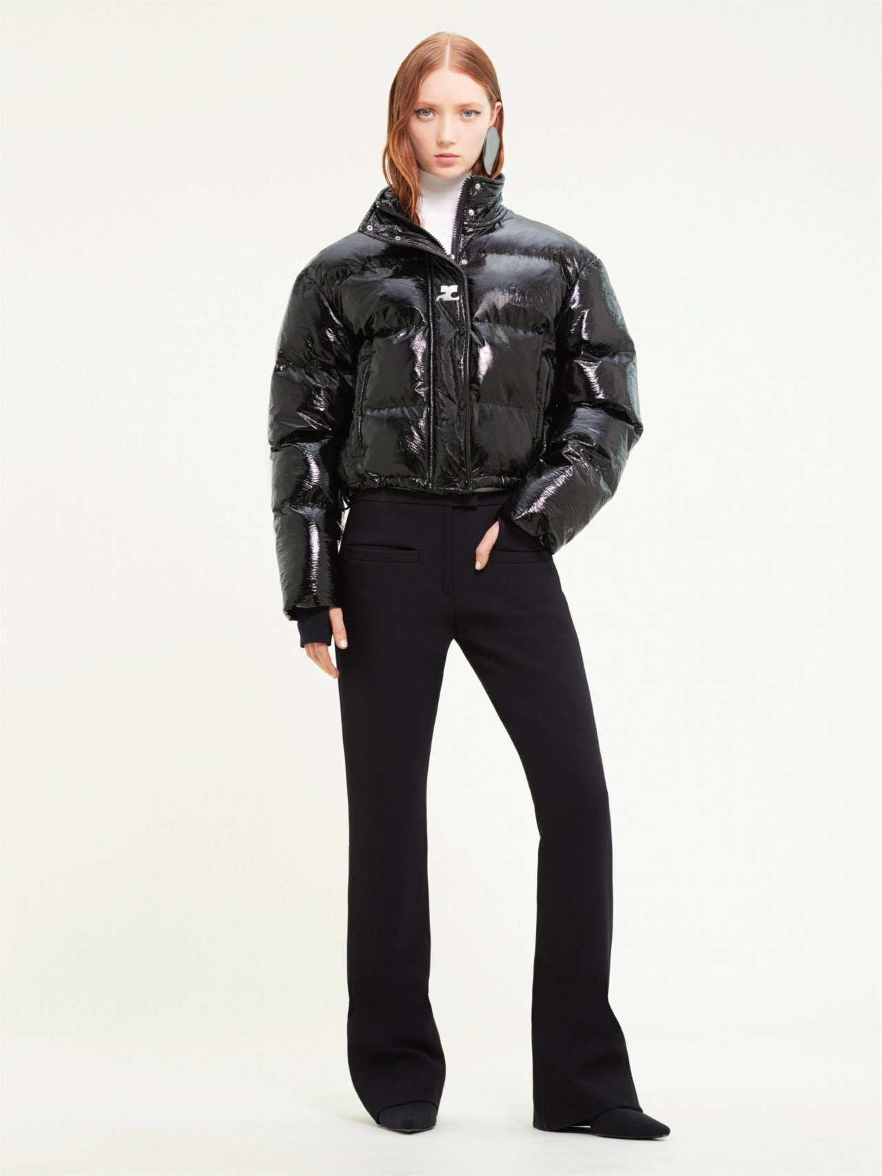 Courrèges Courreges Women Down Jacket With Logo In Black