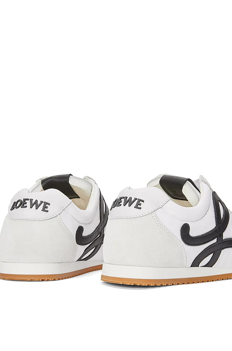Shop Loewe Ballet Runner 2.0 In Nylon And Calfskin In White