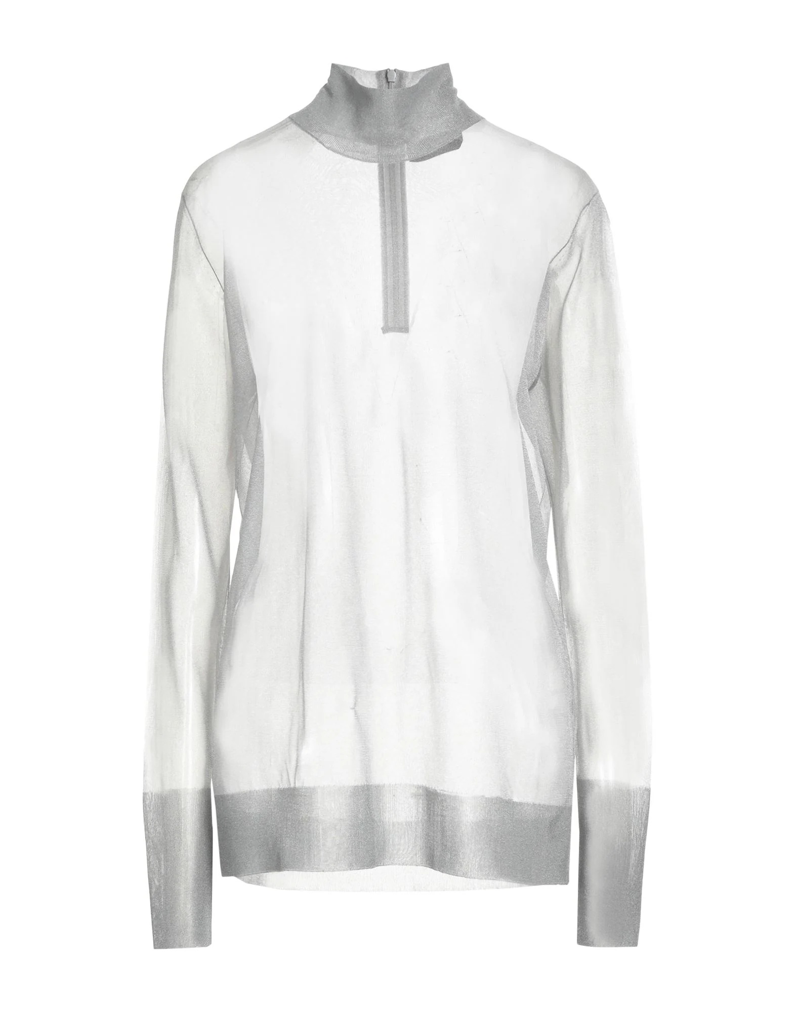 Dolce & Gabbana Solid Color Turtleneck Knit Sweater In Grey