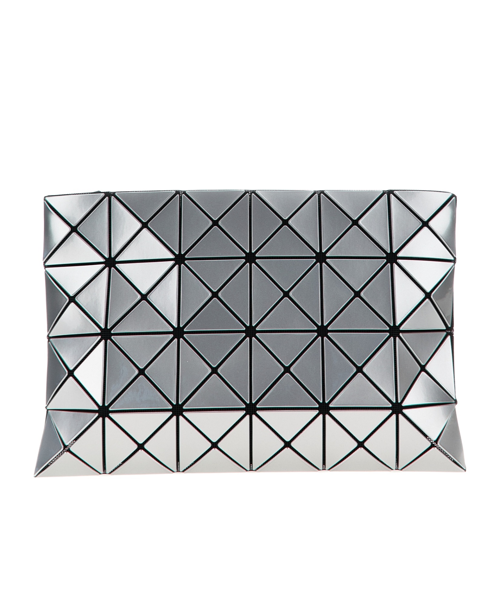 Bao Bao Issey Miyake Geometric Pattern Crossbody Bag In Silver