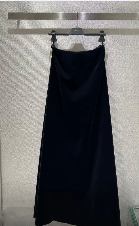 Dior Long Flared Skirt In Black