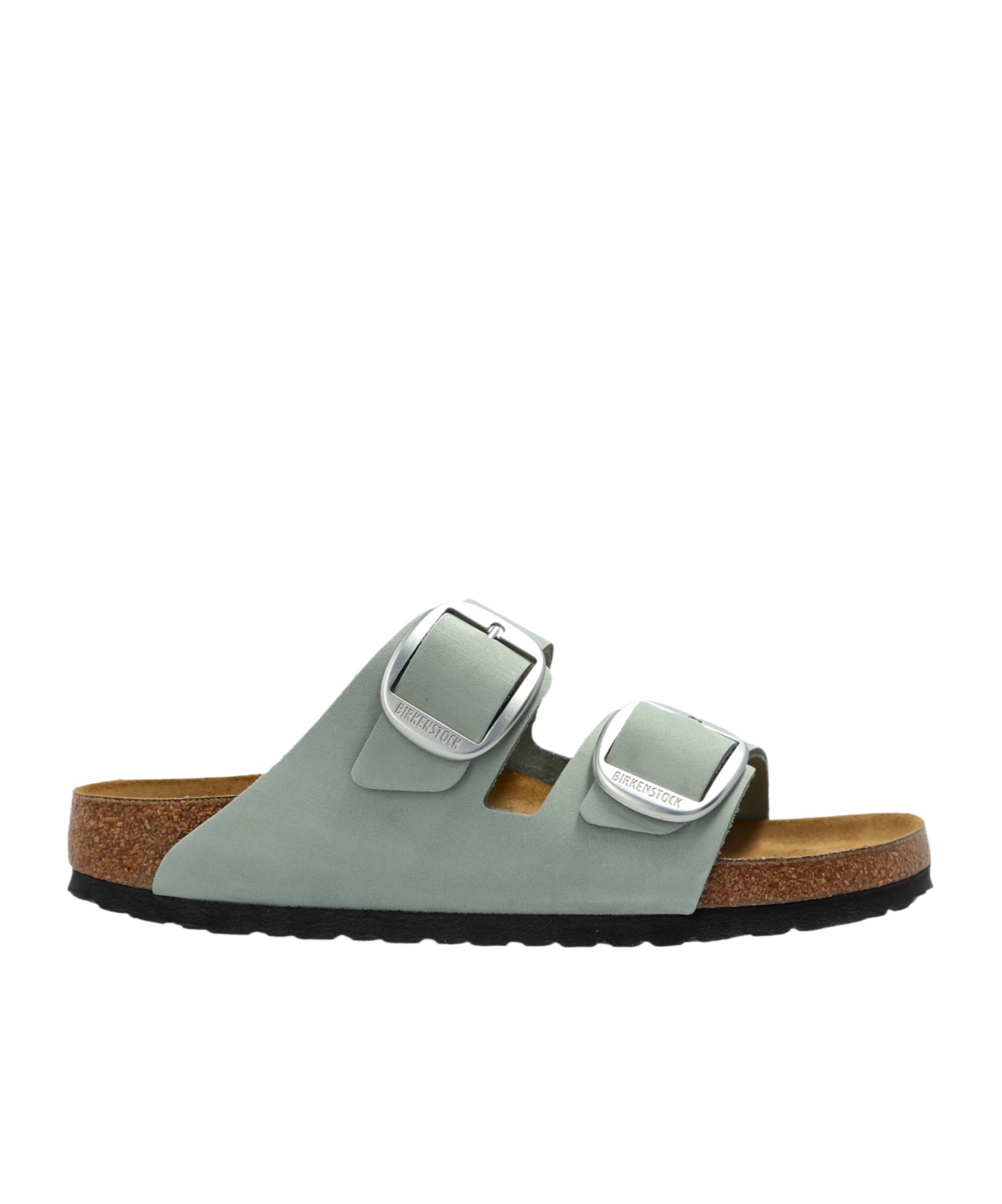 Shop Birkenstock Arizona Slides In Gray