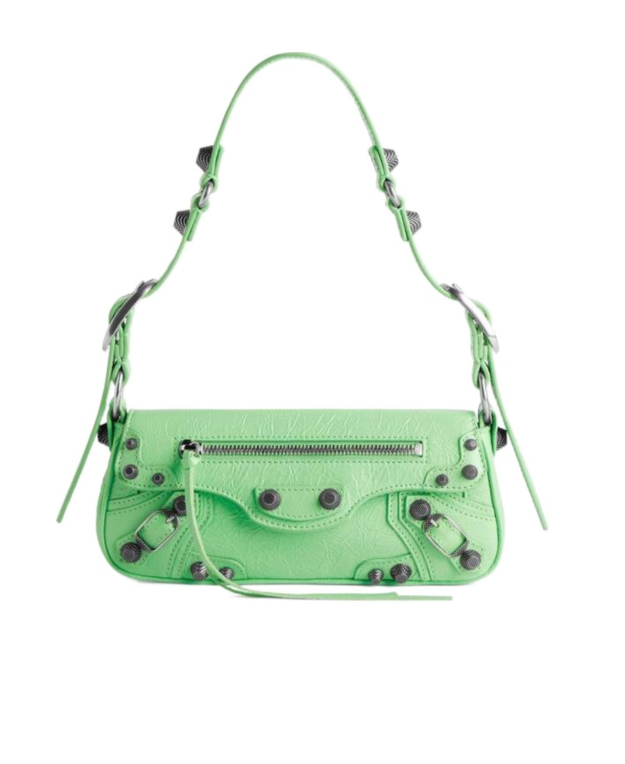 Balenciaga Women Light Green Leather Le Cagole Sling Xs Shoulder Bag In Green