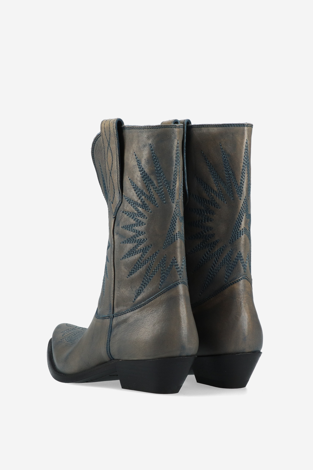 Golden Goose Patterned Ankle Boots In Black