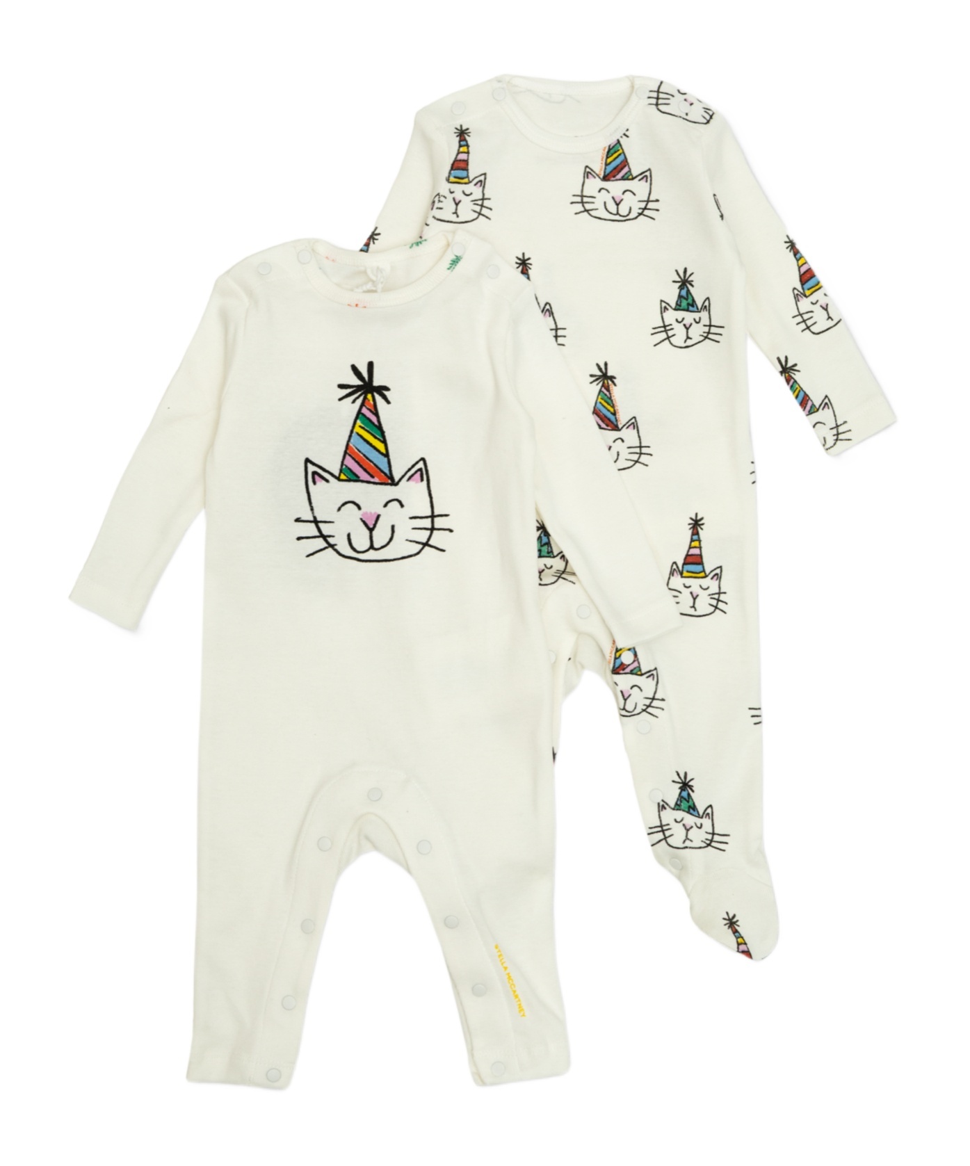 Stella Mccartney Long-sleeved Bodysuit Two-piece In White