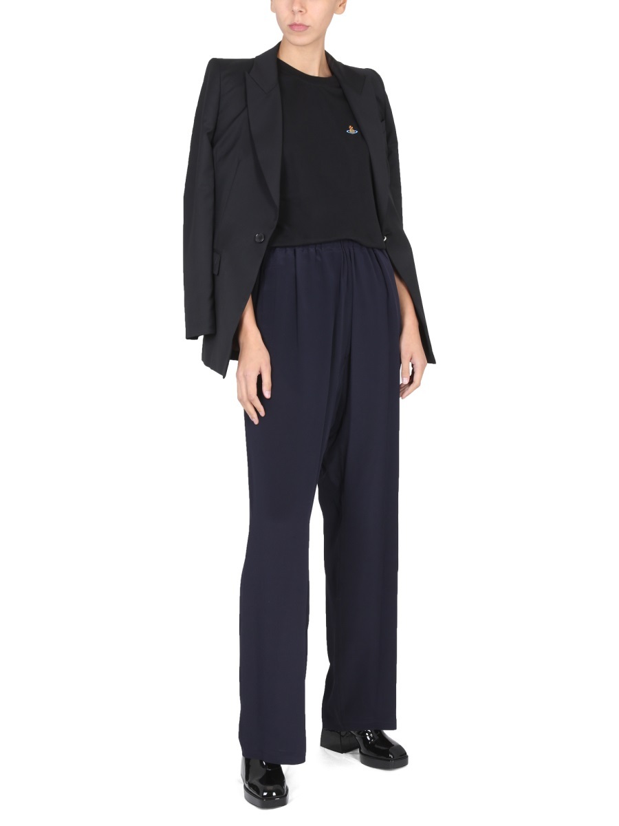 Vivienne Westwood Wide-leg High-waisted Trousers In Black