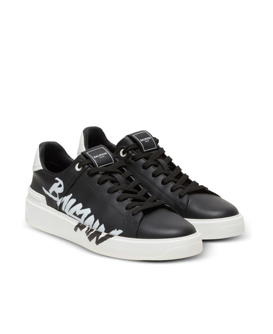 Balmain Rubber Sole Round Toe Low-top Sneakers In White