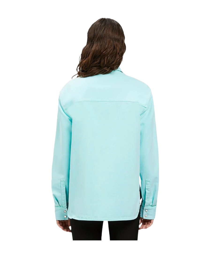 Palm Angels Button-front Shirt Jacket In Blue