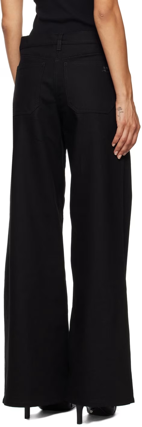 Courrèges Baggy Jeans In Black