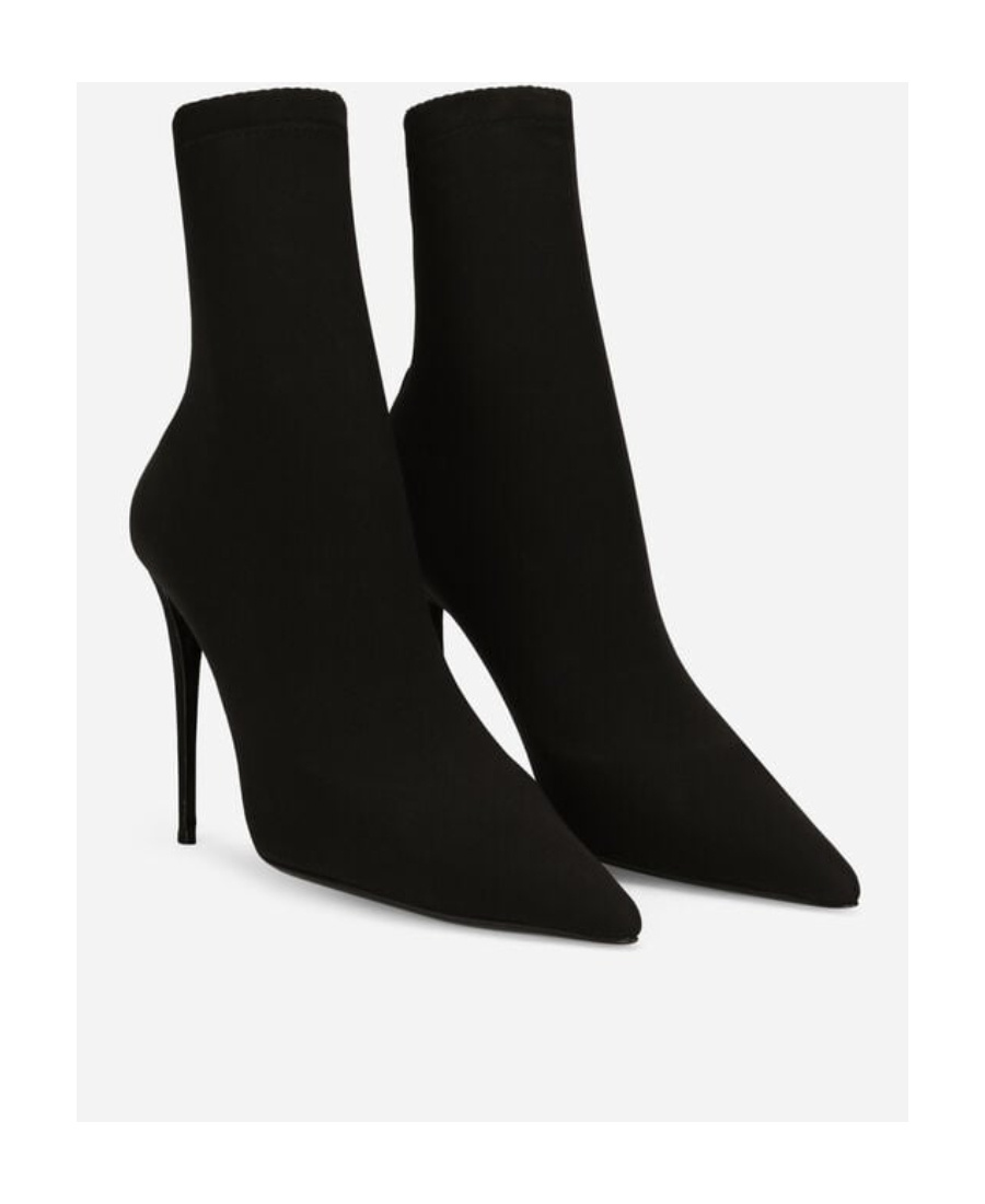 Dolce & Gabbana Kim 105 Sock Ankle Boots In Black