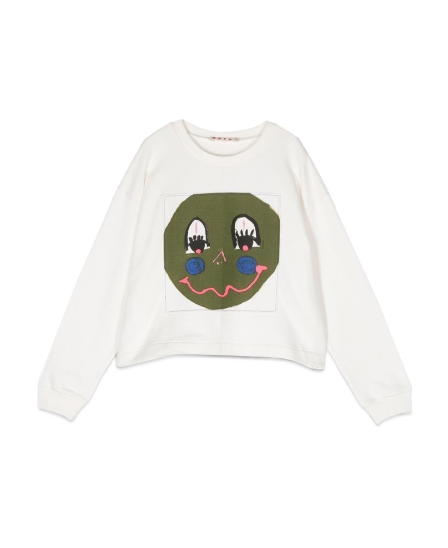 Marni Round-necked Sweater In White