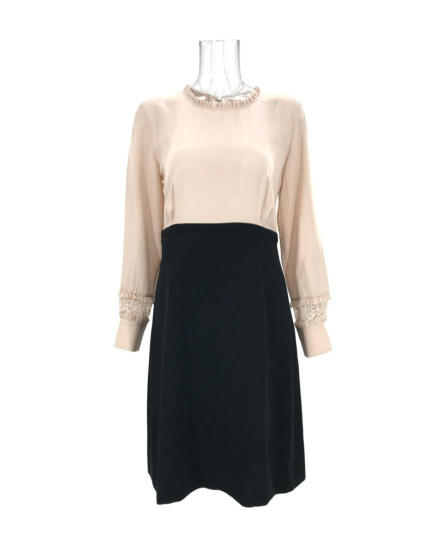 Max Mara Spliced Dress In Black